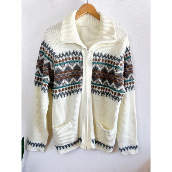 80’s The Dude Style Zip Cardigan - Picture 4 of 11
